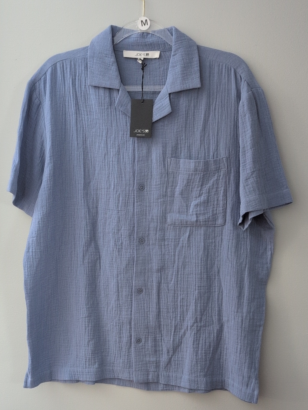 Joe's Jeans Blue Short-Sleeve Button-Up Shirt